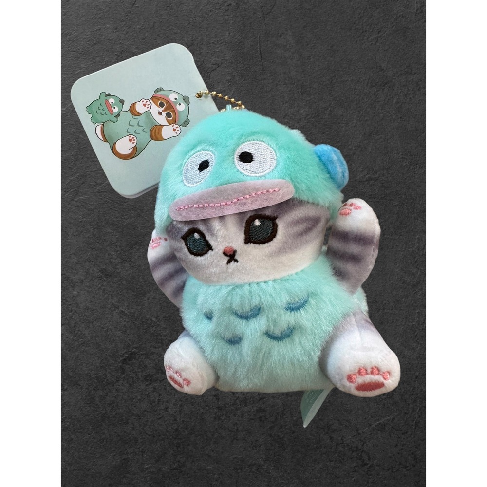Mofusand x Sanrio Hangyodon Cat Plush Keychain Mascot New